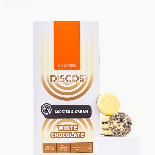 Evermore Cannabis Company - 10MG White Chocolate Cookies & Cream Discos - 1