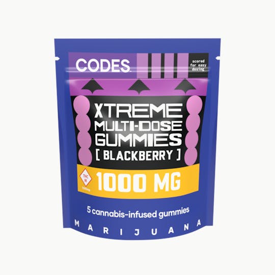 Codes - Codes: Xtreme Gummies | Blackberry | 1000mg | 5pk - 1