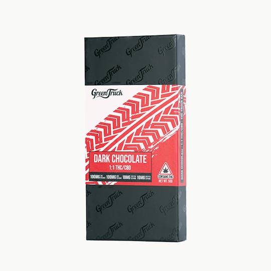 Green Truck - Green Truck - Dark Chocolate Bar 1:1 THC/CBD - 1