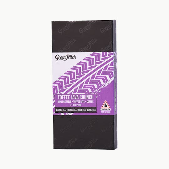 Green Truck - Green Truck - Toffee Java Crunch 1:1 THC/CBD Chocolate Bar - 1