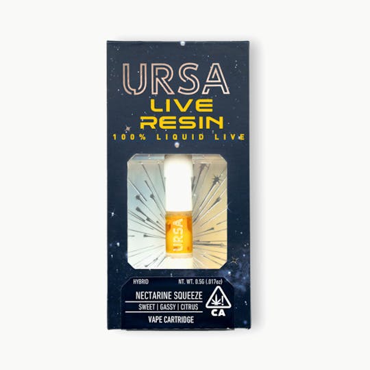 URSA Extracts - Nectarine Squeeze 0.5G Live Resin Cartridge - 1