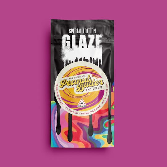 Glaze - Glaze | Peanut Butter and Jelly Milk Chocolate Bar | 100mg - 1