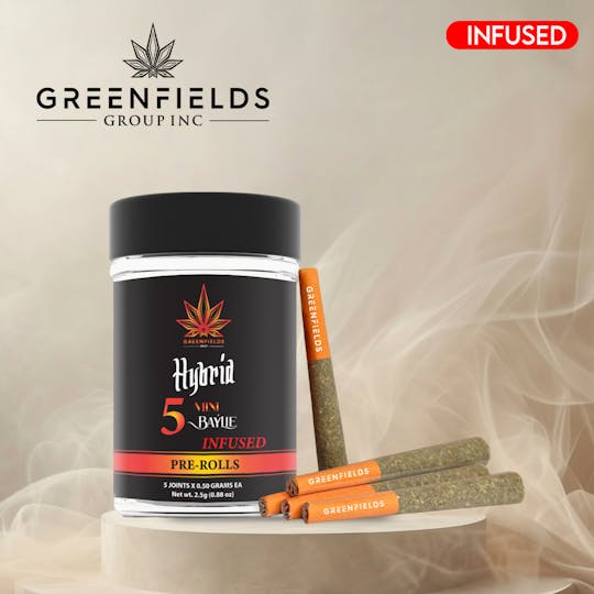 Greenfields Group - Strawana - THCa Diamond Infused Mini Pre-Rolls | 5-Pack (2.5g) Hybrid - 1