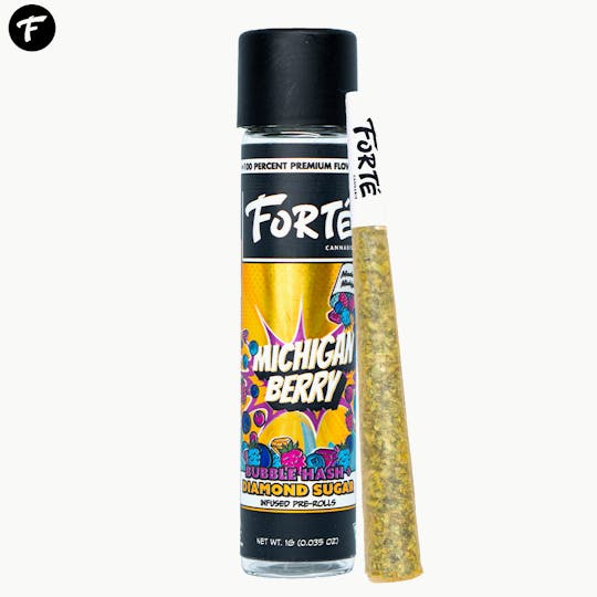 Forte Cannabis - Forte' Bubble Hash x Diamond Sugar Infused Pre Rolls Single Michigan Berry - 1