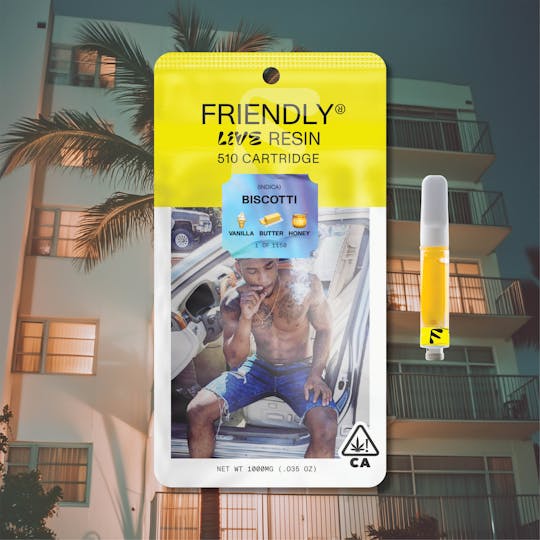 Friendly Brand - Biscotti 1g Live Resin Cartridge - 1