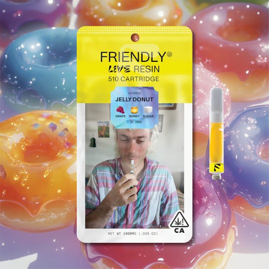 Friendly Brand - Jelly Donut 1g Live Resin Cartridge - 1