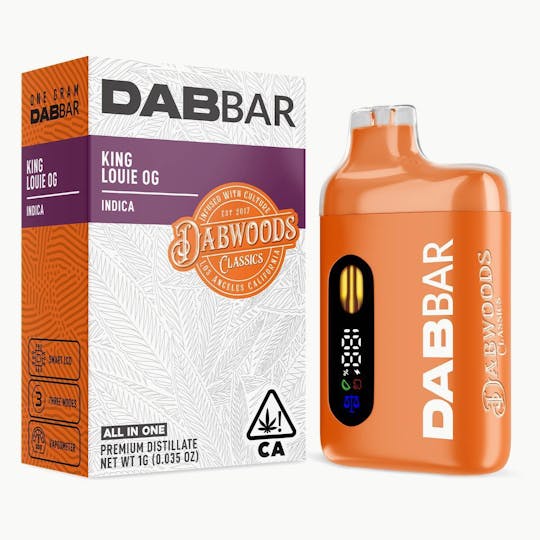 Dabwoods - VAPE- DABBAR CLASSICS 2.0 DISTILLATE KING LOUIE OG 1G - 1