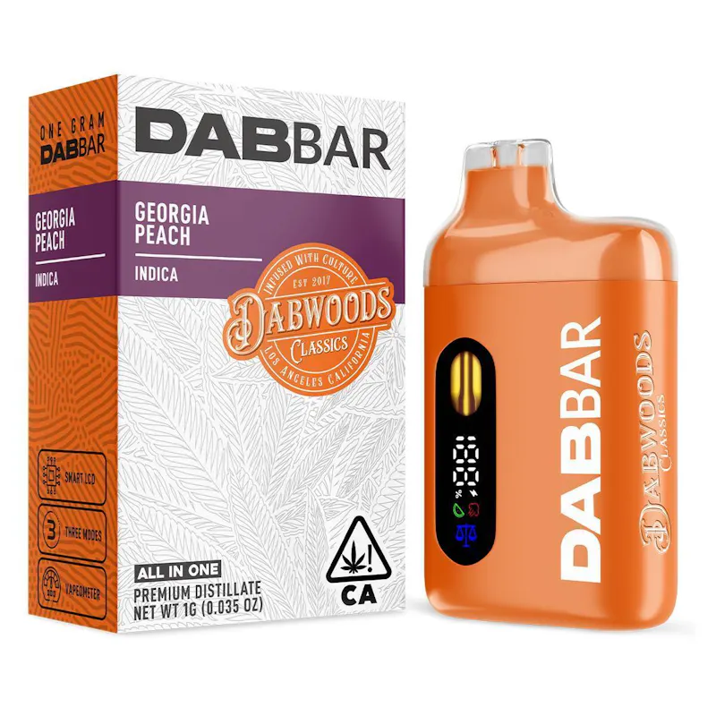 Dabwoods Georgia Peach Dab Bar Classics 2.0 Distillate 1g concentrate