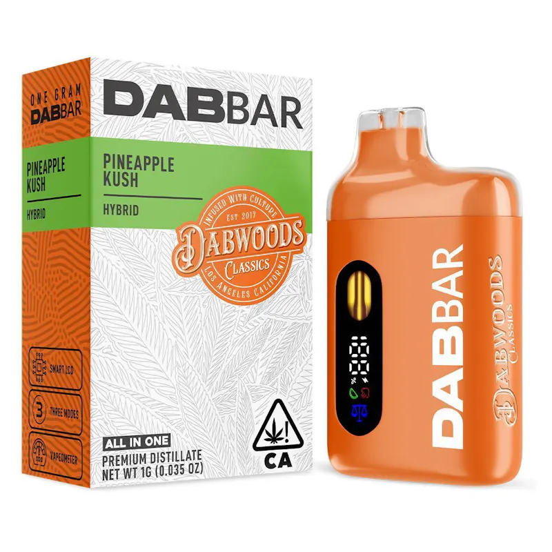 Dabwoods Pineapple Kush Dab Bar Classics 2.0 1g concentrate