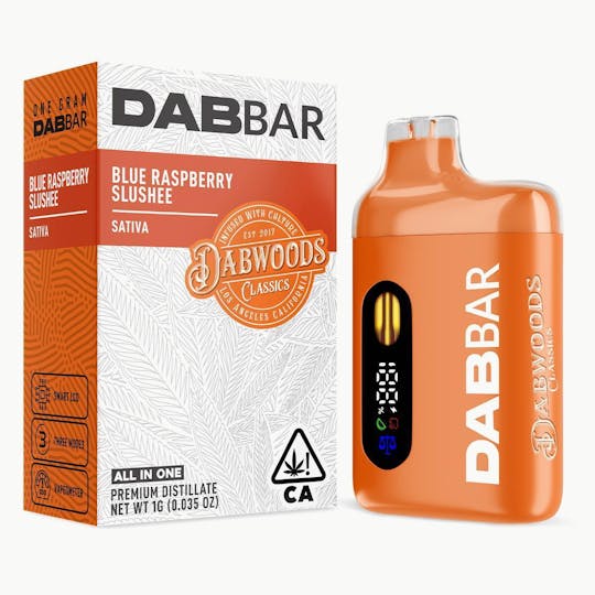 Dabwoods - VAPE- DABBAR CLASSIC BLUE RASPBERRY SLUSHEE 1G - 1