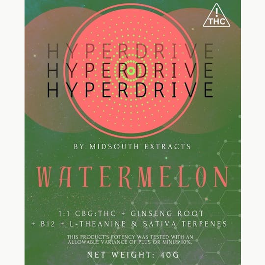 MidSouth Extracts - Gummies - Hyper Drive - 100mg - Watermelon - 1