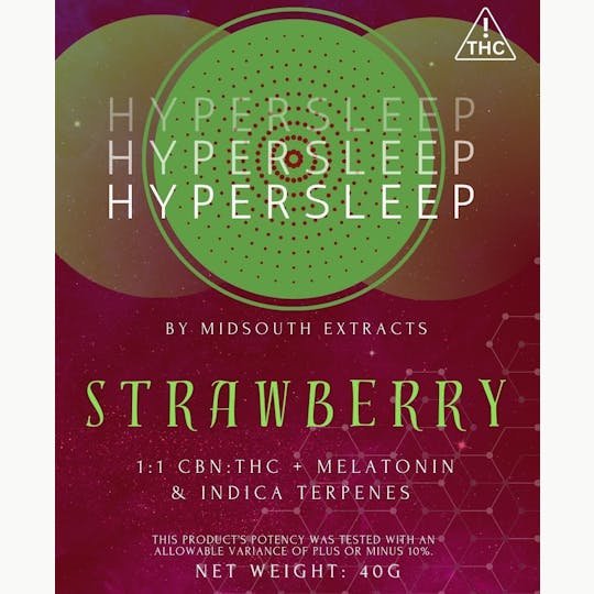 MidSouth Extracts - Gummies - Hyper Sleep - 100mg - Strawberry - 1