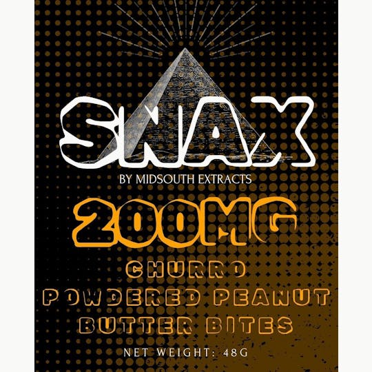 MidSouth Extracts - Snax - 200mg Powdered Peanut Butter Bites - Churro - 0374 - 1