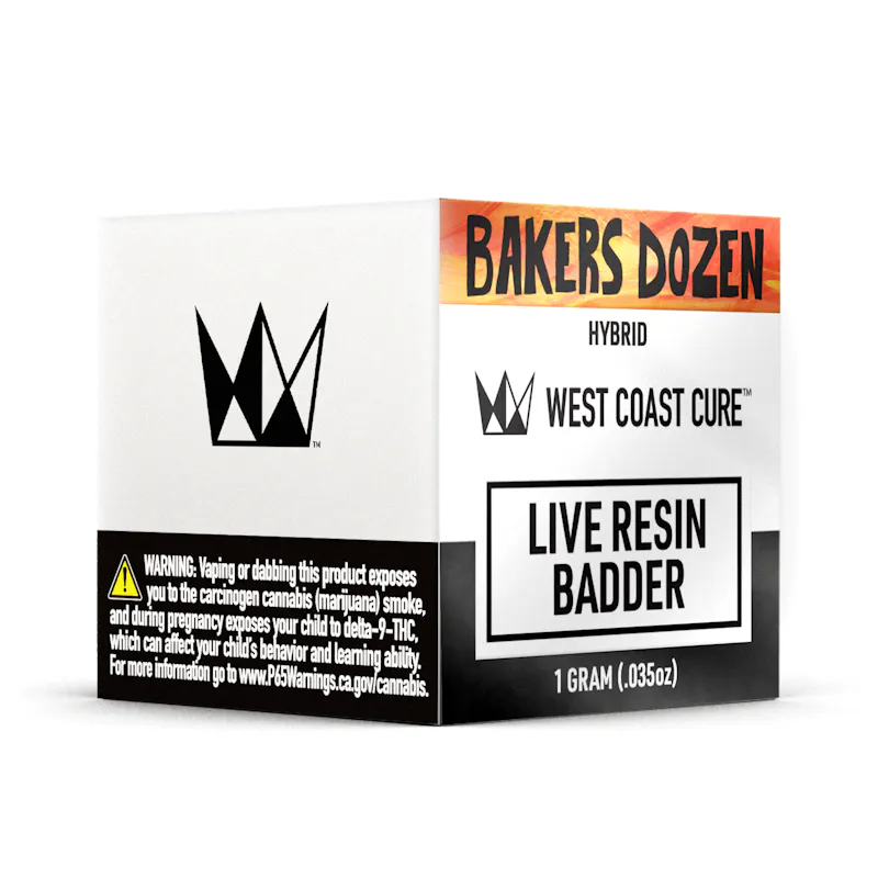 West Coast Cure Bakers Dozen Live Resin Badder