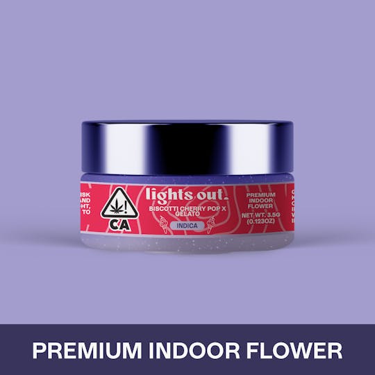Lights Out - Biscotti Cherry Pop x Gelato (Indica) Flower 3.5g - 1