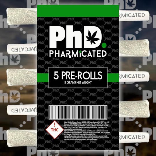 Pharmicated - PhD 5-1g Pre-Roll- Pineapple Pancakes (S) - 1