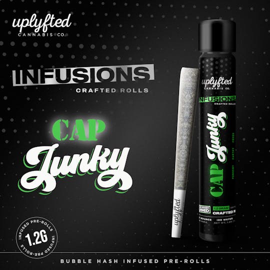 Uplyfted Cannabis Co - 1.2g Bubble Hash Infused Pre-Roll - Cap Junky - 1