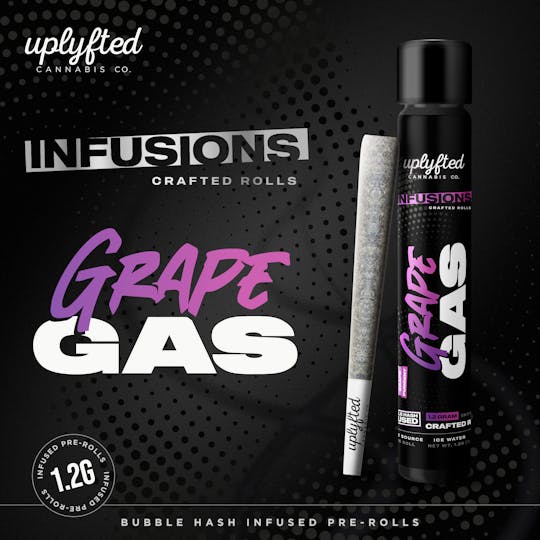 Uplyfted Cannabis Co - 1.2g Bubble Hash Infused Pre-Roll - Grape Gas - 1