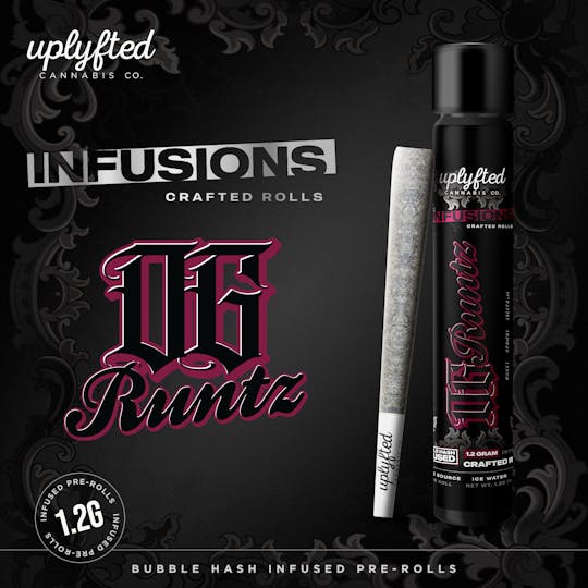 Uplyfted Cannabis Co - 1.2g Bubble Hash Infused Pre-Roll - OG Runtz - 1