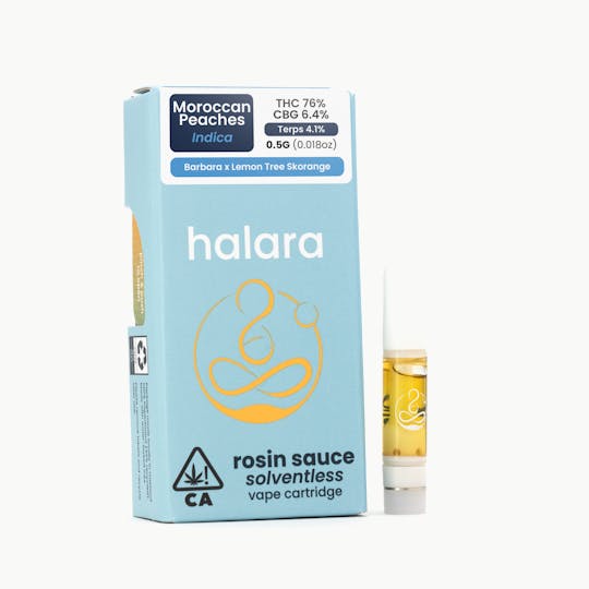Halara - Solventless Rosin Sauce - Moroccan Peaches 0.5G Cartridge - 1