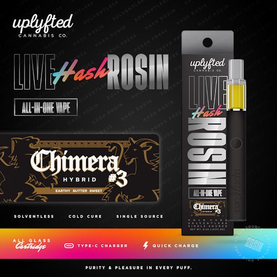 Uplyfted Cannabis Co - Live Rosin .5g Disposable Vape - Chimera #3 - 1