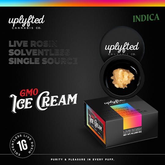 Uplyfted Cannabis Co - Live Rosin 90u - GMO Ice Cream - 1