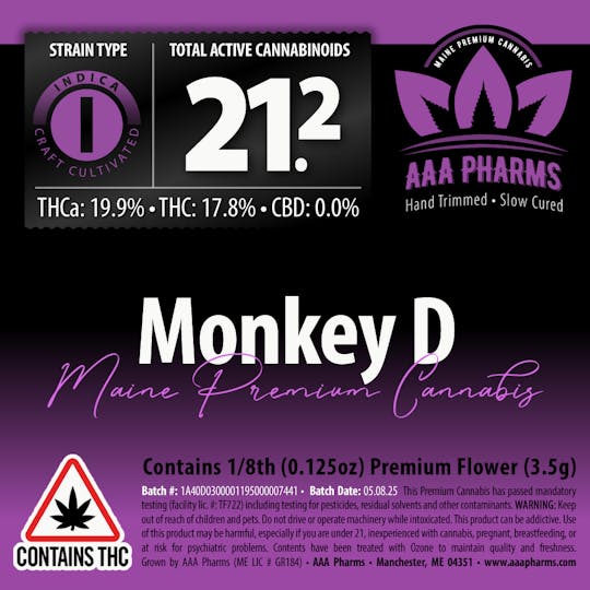 AAA Pharms - Monkey D - Premium Flower - 1