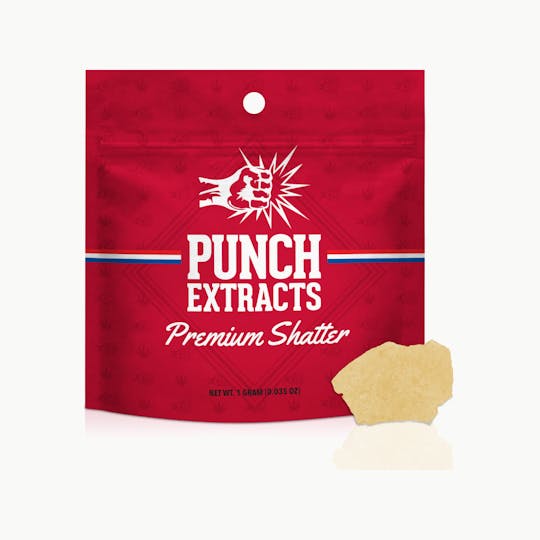 Punch Edibles & Extracts - Lemon Zkittles BHO Shatter (1g) - 1