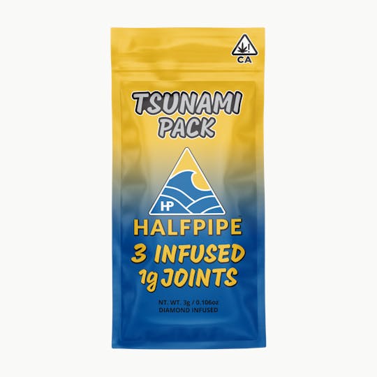 Halfpipe Cannabis - AJ's Sour Diesel THCa Diamond Infused Preroll Pack - 3x 1g - 1