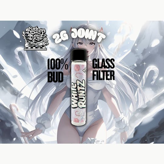 Bishop Boyz - Bishop Boyz 2g All Bud Preroll w/ Glass Tip White Runtz - 1
