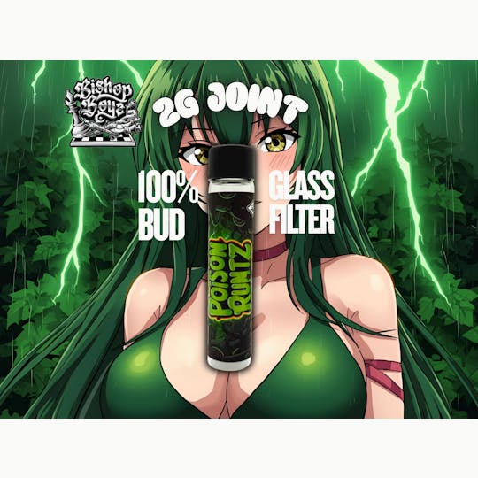Bishop Boyz - Bishop Boyz 2g All Bud Preroll w/ Glass Tip Poison Runtz - 1