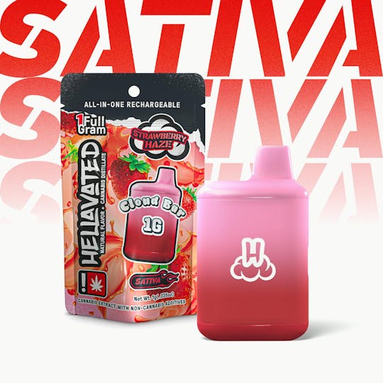 Hellavated - Strawberry Haze Cloud Bar 1g - 1