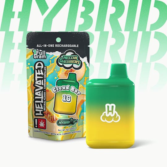 Hellavated - Melon Sherbert Cloud Bar 1g - 1