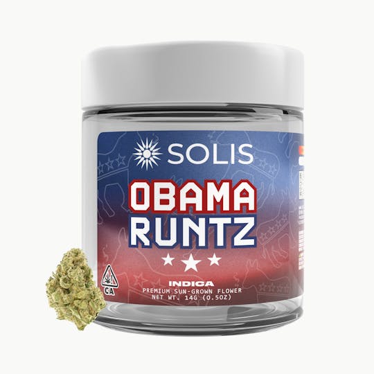 Solis - Obama Runtz | Jarred Flower (14g) | Indica - 1