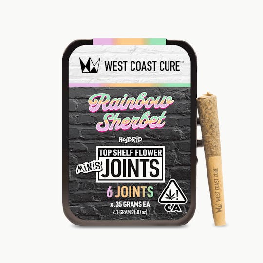 West Coast Cure - Rainbow Sherbet - Top Shelf CUREjoint Minis 6 x .35g - 1