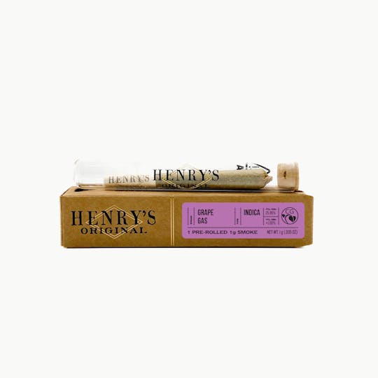 Henry's Original - 1g Single Pre-Roll- Grape Gas - 1