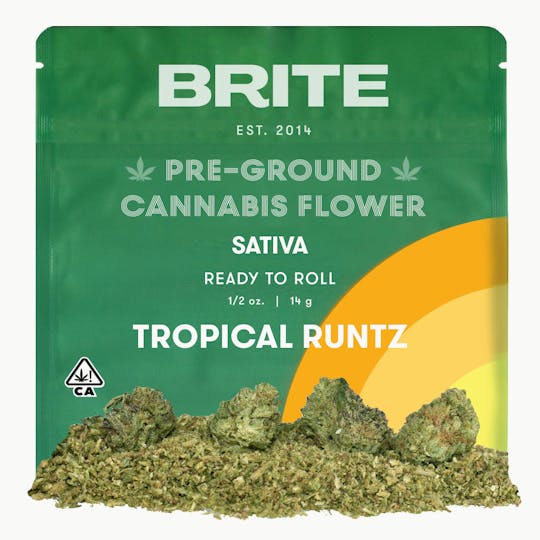 Brite Labs - BRITE Pre-Ground Flower (14g) - Sativa - Tropical Runtz - 1