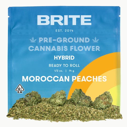 Brite Labs - BRITE Pre-Ground Flower (14g) - Hybrid - Moroccan Peaches - 1