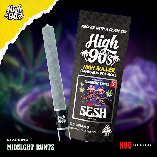 HIGH 90s - High 90s : Sesh 1.5g High Roller Pre-Roll - 1