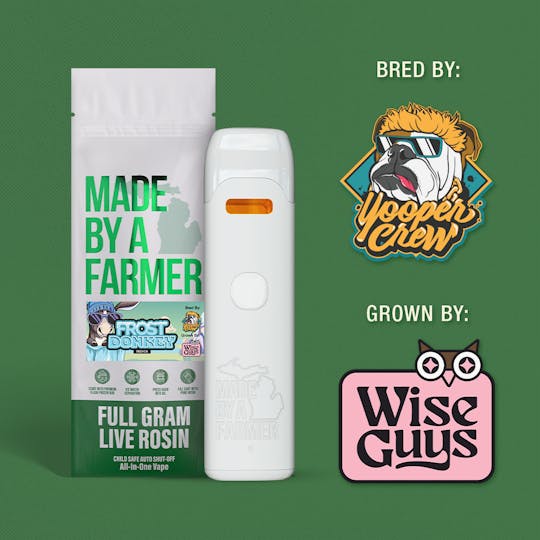 Made By A Farmer - 1G Live Rosin Vape - Frost Donkey x Wise Guys Farms - 1