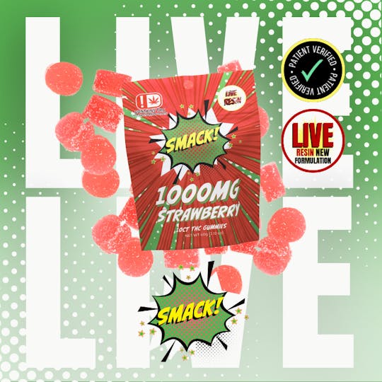 710Trading - 1000mg - Pectin - SMACK! Live Resin - Strawberry - 10ct - 1