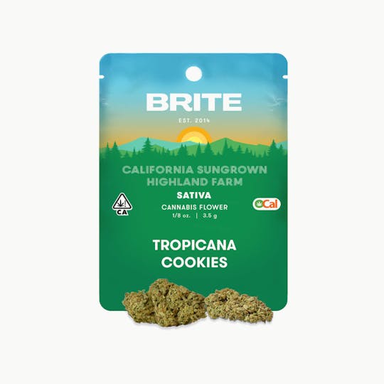 Brite Labs - BRITE Highland OCal Flower (3.5g) - Sativa - Tropicana Cookies - 1