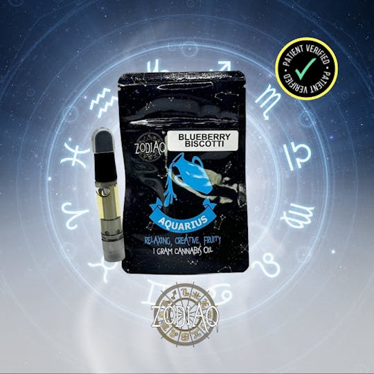 710Trading - Zodiaq - 1g Cart - Blueberry Biscotti - 1