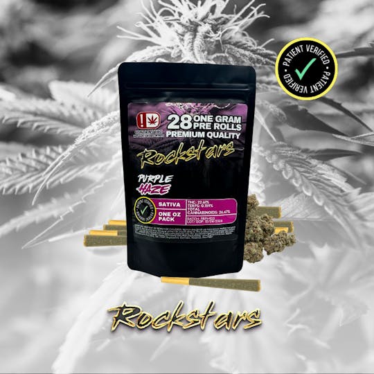 710Trading - Rockstars - 28g Pre Roll Pack - Purple Haze - 1