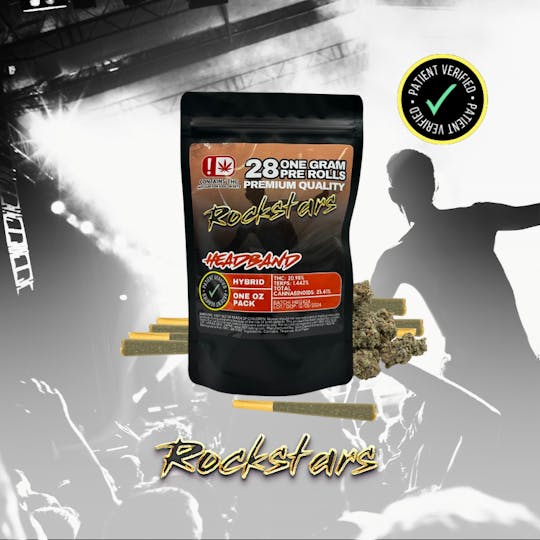 710Trading - Rockstars - 28g Pre Roll Pack - Headband - 1