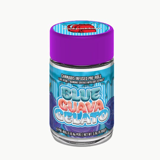 Backpackboyz - Blue Guava Gelato - 3G 5 pack Infused Prerolls - 1