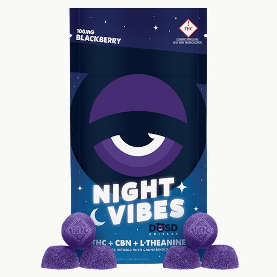 DŌSD Edibles - NIGHT VIBES - Blackberry CBN + L-Theanine - 100mg - 1