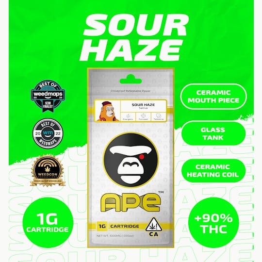 APE Premium Cannabis Corp - SOUR HAZE — Sauce Cart 1000 mg. - 1