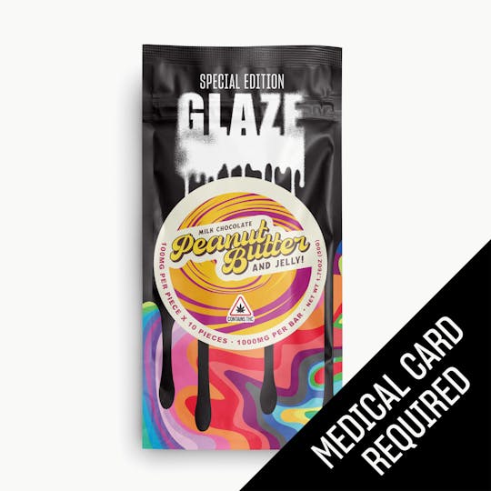 Glaze - Glaze | Peanut Butter and Jelly Milk Chocolate Bar | 1000mg - 1
