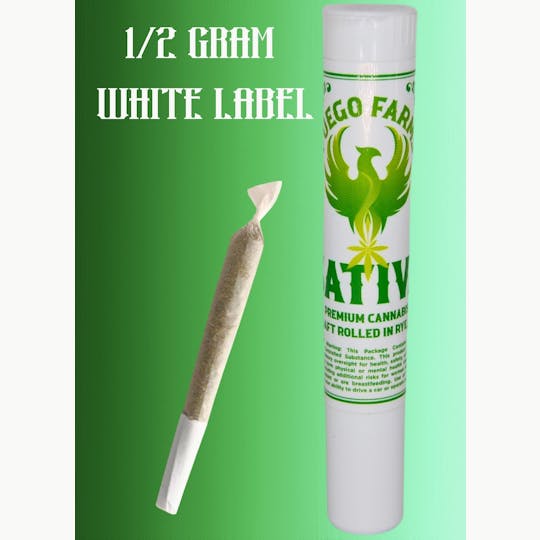 Fuego Farms - Fuego Farms 1/2-gram Pre-Roll - Super Lemon Cream (White Label) - 1